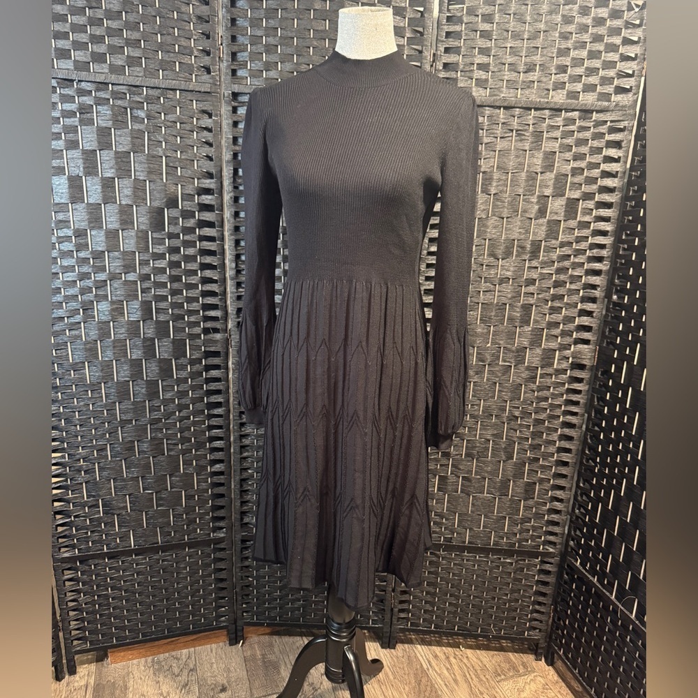Draper James Black Long Sleeve Dress - Picture 1 of 4